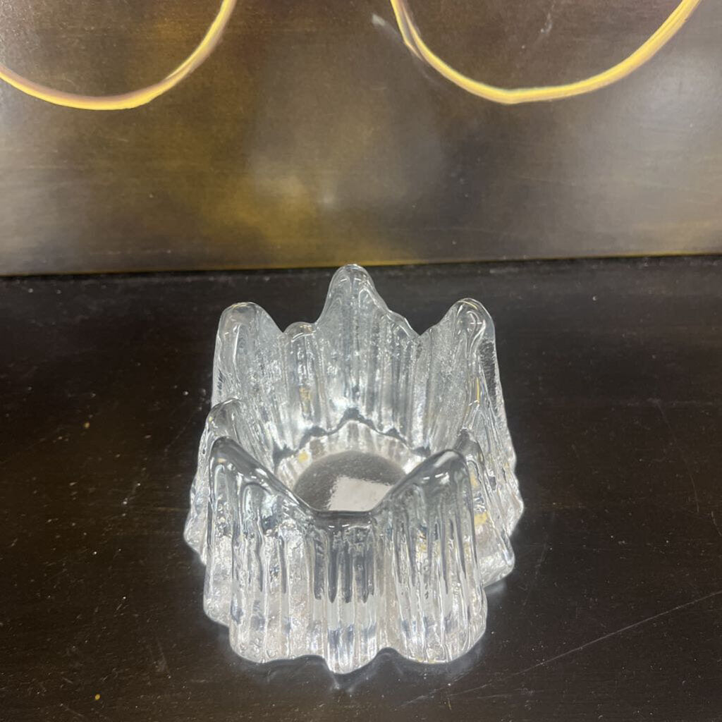 VTG SWEDISH NYBRO VOLCANO ICEBERG CANDLEHOLDER