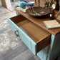 MULTIPURPOSE NIGHTSTAND/END TABLE WITH BRONZE PULLS