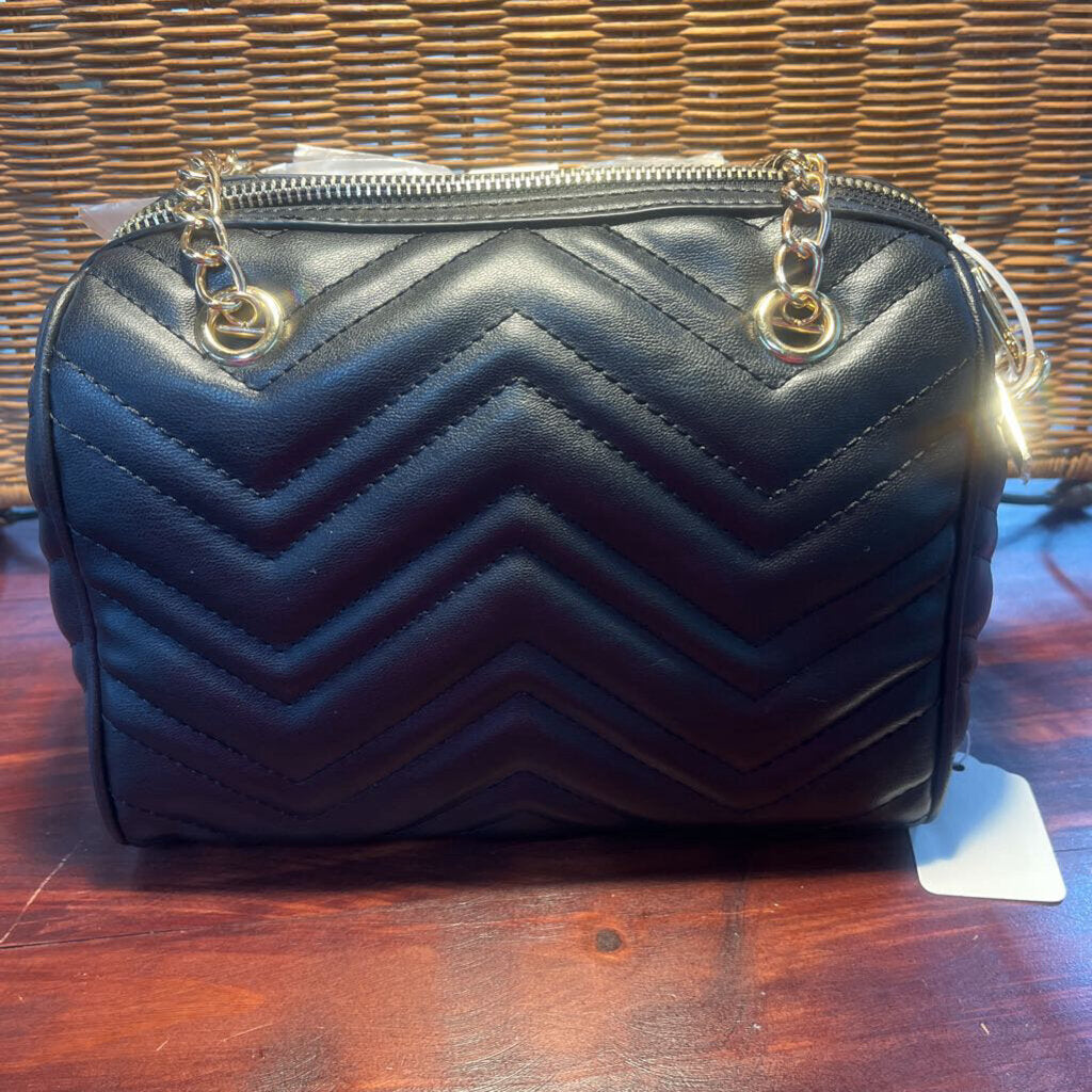 NEW ANNE KLEIN BLACK QUILTED