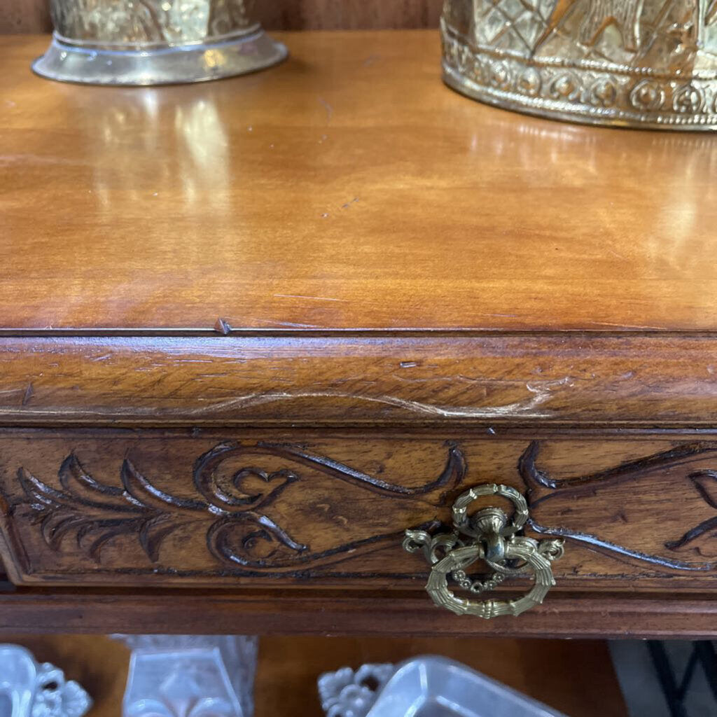 Klaussner Carved 2 Drawer Sofa Table