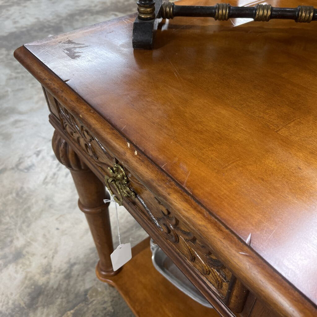 Klaussner Carved 2 Drawer Sofa Table