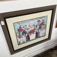 CRAB CHEF SIGNED LARGE FRAMED ART