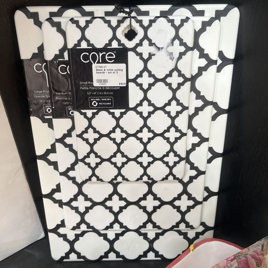 Black & white cutting boards - set of 3