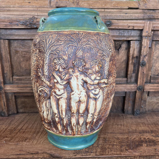 VTG DAUGHTERS OF ZEUS ART POTTERY VASE