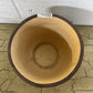 VINTAGE CERAMIC PLANTER BROWN WITH GOLD LEAF