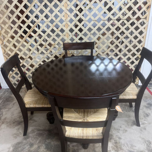 POTTERY BARN 7PC TABLE & CHAIRS W/ EXTENSION LEAF