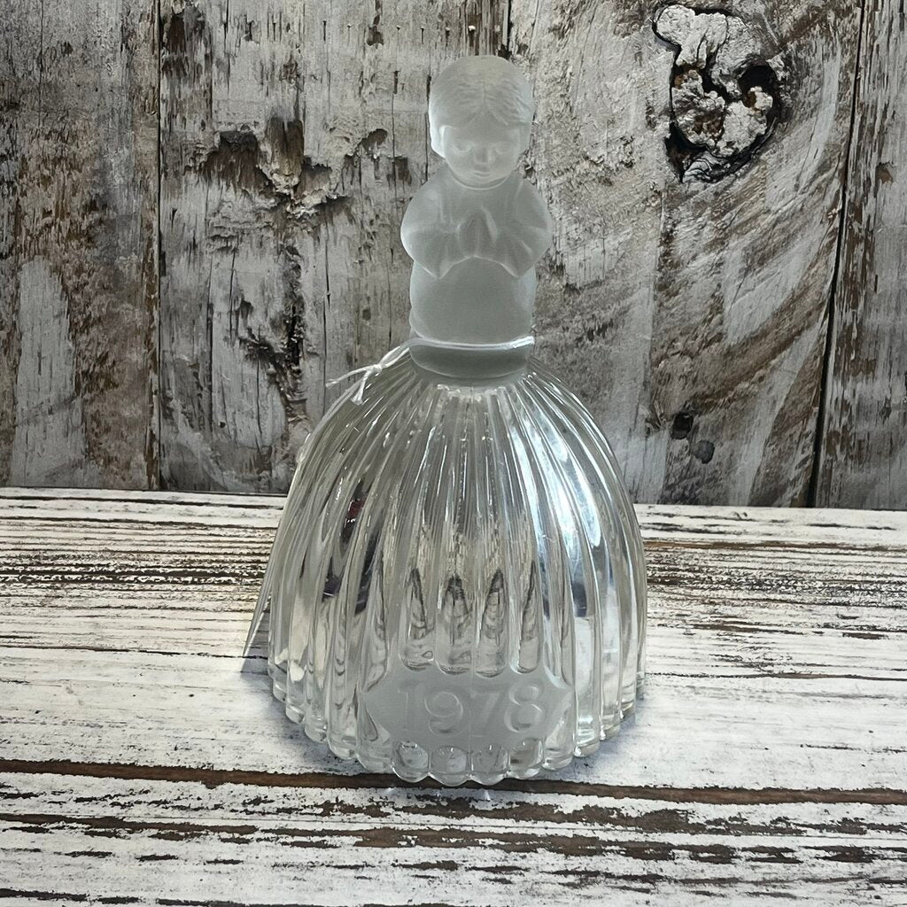 VTG HUMMEL PRAYING GIRL GLASS DINNER BELL