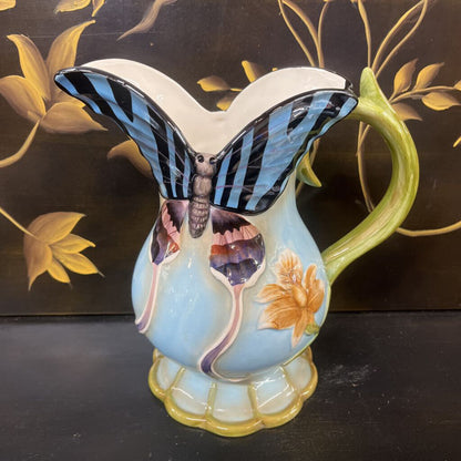 RETIRED HOME INTERIOR CO. BUTTERFLY PITCHER