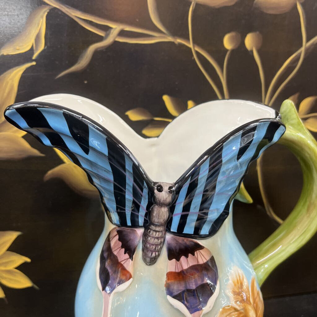 RETIRED HOME INTERIOR CO. BUTTERFLY PITCHER