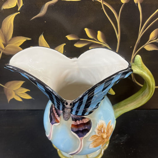 RETIRED HOME INTERIOR CO. BUTTERFLY PITCHER