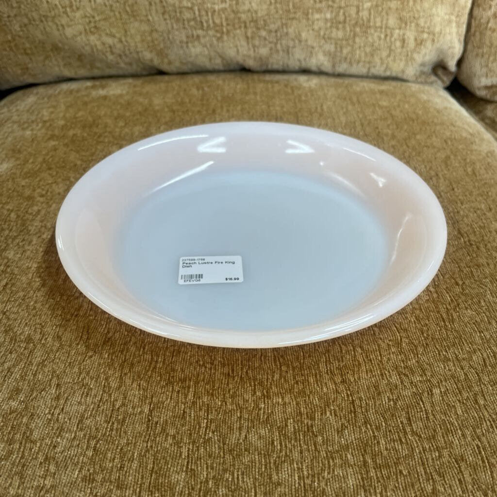 PEACH LUSTRE FIRE KING DISH