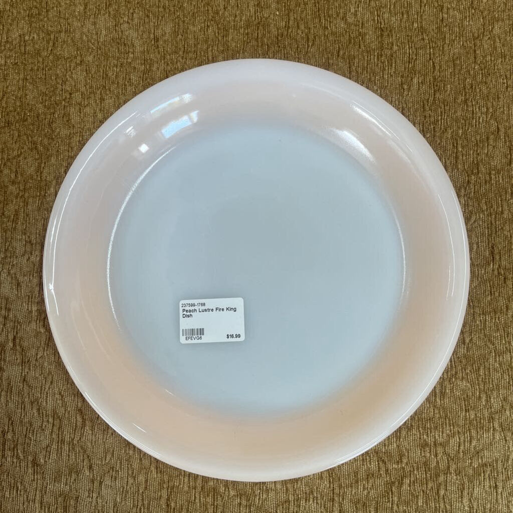 PEACH LUSTRE FIRE KING DISH