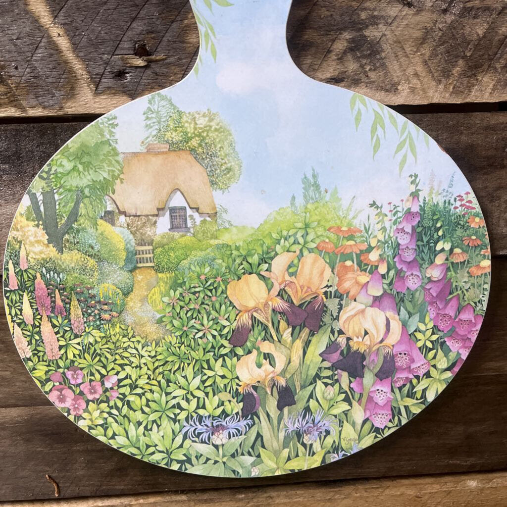 Vtg Melamine Scenic Cutting Board
