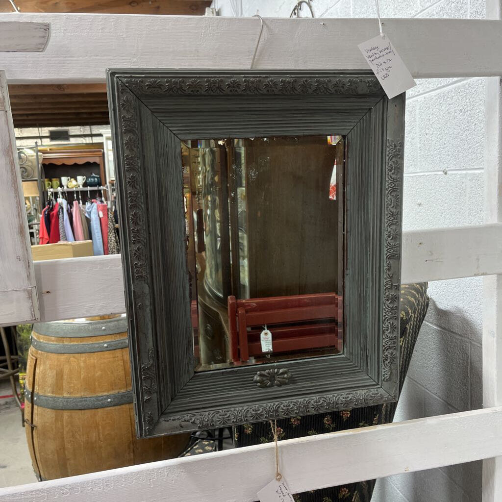 MIRROR, ANTIQUE, WOOD FRAMED