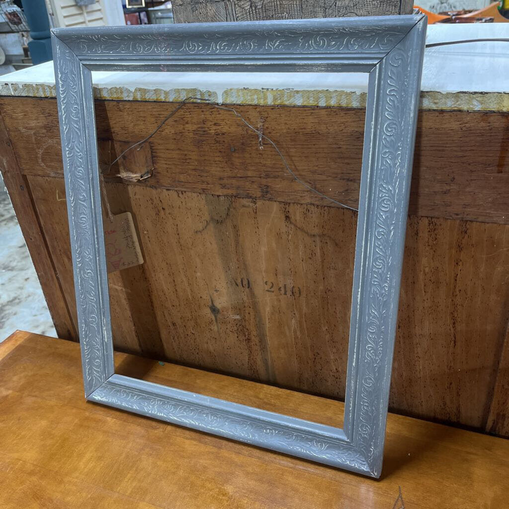 FRAME, VINTAGE WOODEN ,GREY DISTRESSED