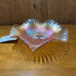 FENTON MARIGOLD SMOOTH RAY CARNIVAL GLASS RUFFLED EDGE BOWL