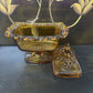 CANDY DISH, VINTAGE AMBER INDIANA GLASS