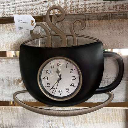 CLOCK, COFFEE CUP WALL