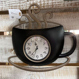 CLOCK, COFFEE CUP WALL