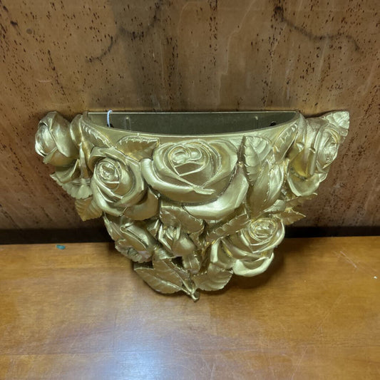 SCONCE, VINTAGE HOMCO #6048 GOLDEN ROSES