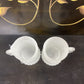 MUGS, SATIN FROSTED INDIAN GLASS (SET OF 2)