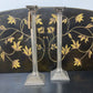 CANDLESTICKS, 18" VTG NEOCLASSICAL SILVER PLATED (SET OF 2)