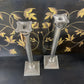 CANDLESTICKS, 18" VTG NEOCLASSICAL SILVER PLATED (SET OF 2)