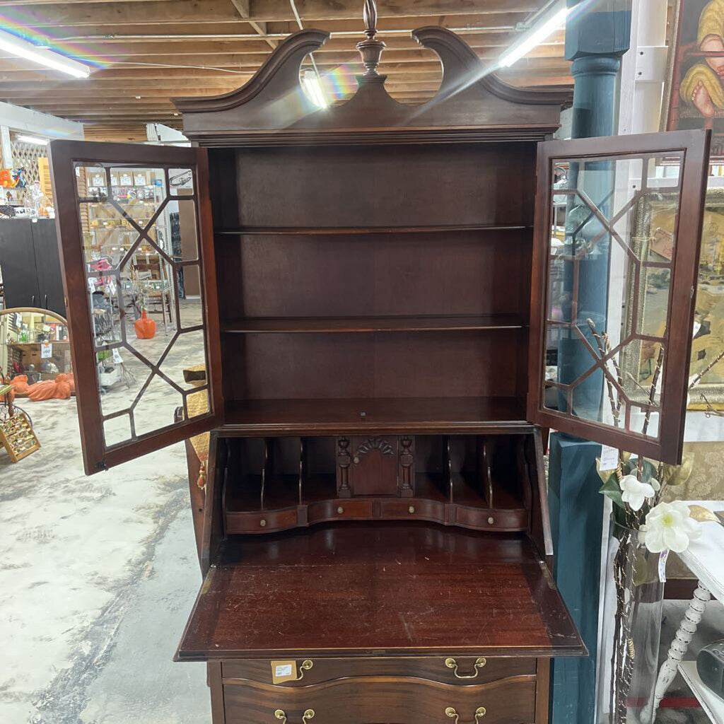 SECRETARY, COLONIAL STYLE, 4 DRAWER, BALL/CLAWFOOT