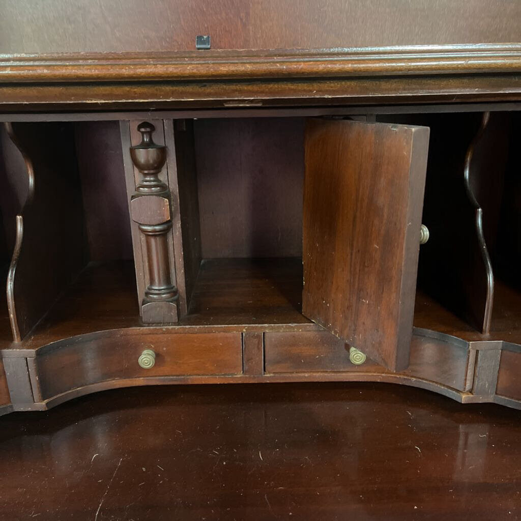 SECRETARY, COLONIAL STYLE, 4 DRAWER, BALL/CLAWFOOT