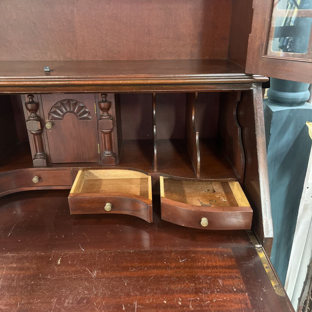 SECRETARY, COLONIAL STYLE, 4 DRAWER, BALL/CLAWFOOT