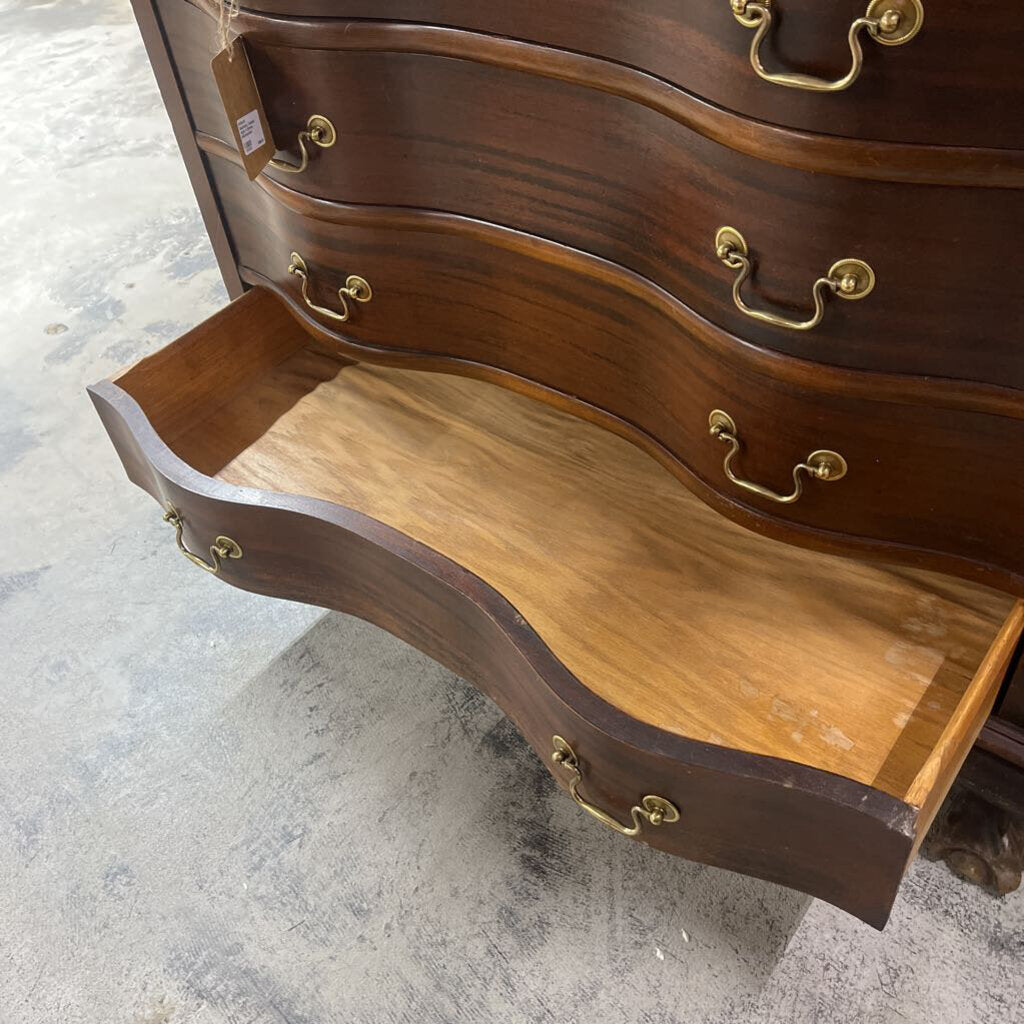 SECRETARY, COLONIAL STYLE, 4 DRAWER, BALL/CLAWFOOT