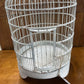 BIRDCAGE, VINTAGE ASIAN BAMBOO, WOOD CARVED STAND
