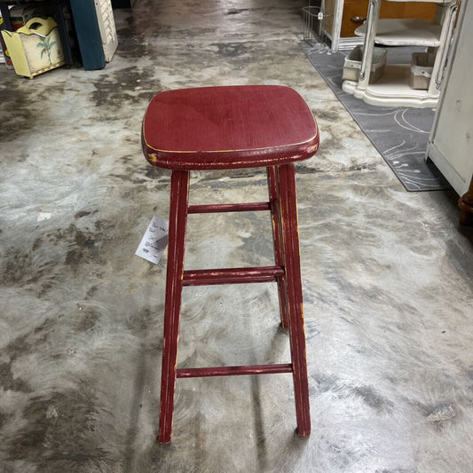 STOOL, BAR HEIGHT, RED
