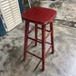 STOOL, BAR HEIGHT, RED