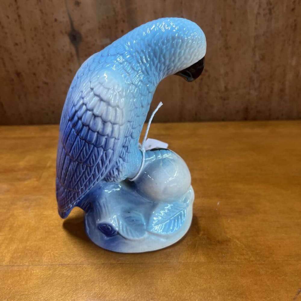 BLUE PARROT FIGURINE