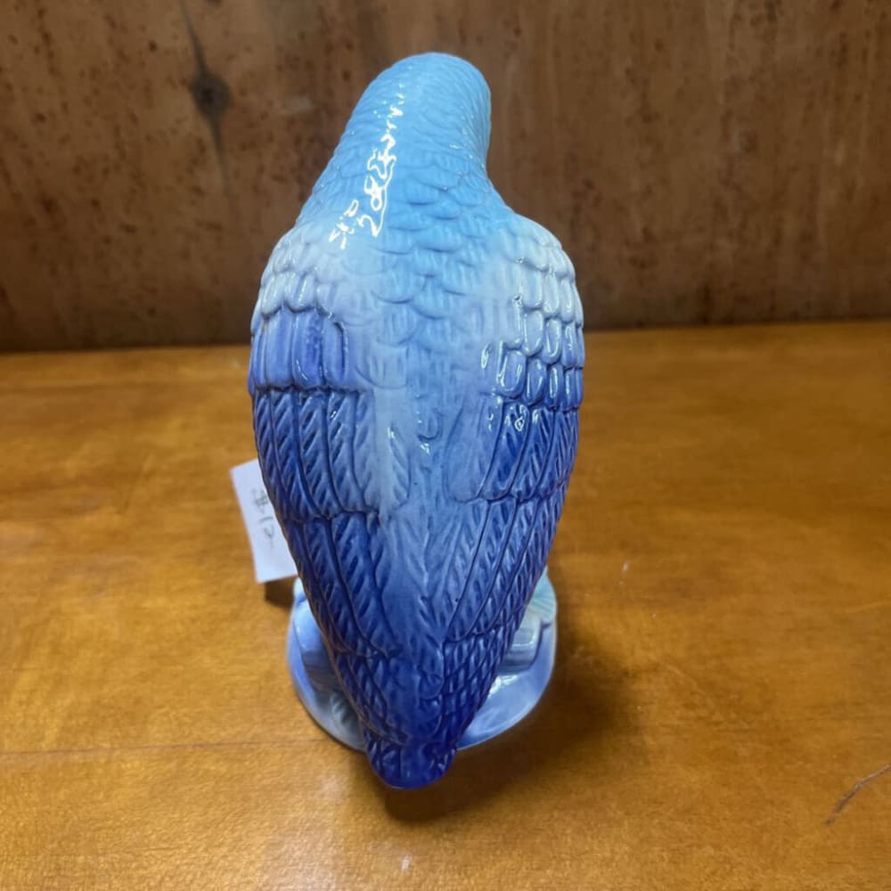 BLUE PARROT FIGURINE