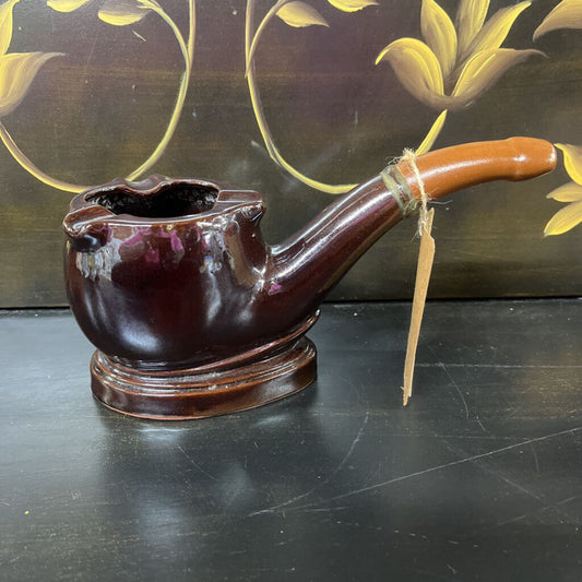 ASHTRAY, VTG 1960"S CERAMIC PIPE