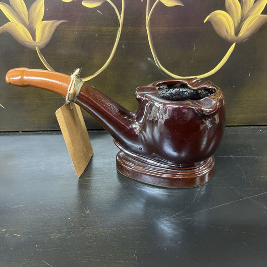 ASHTRAY, VTG 1960"S CERAMIC PIPE