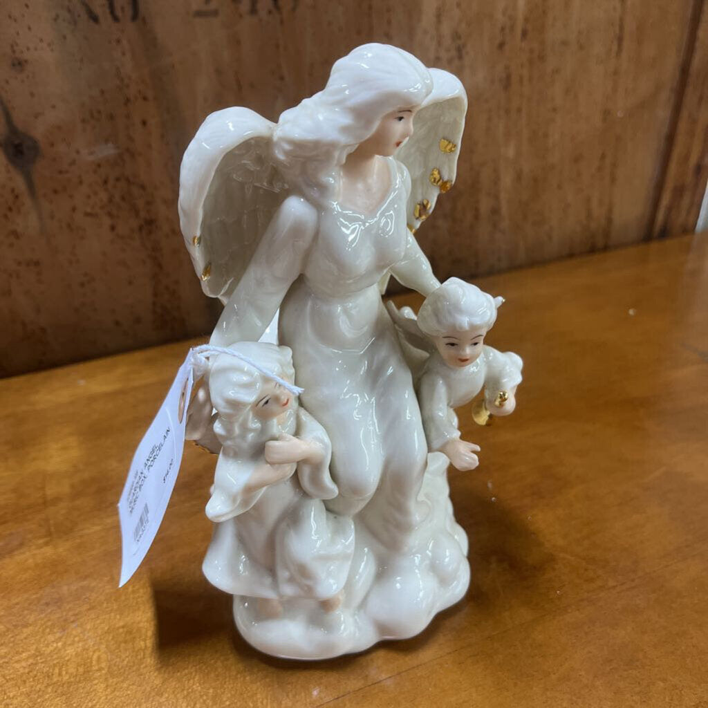 GUARDIAN ANGEL MUSIC BOX, PORCELAIN