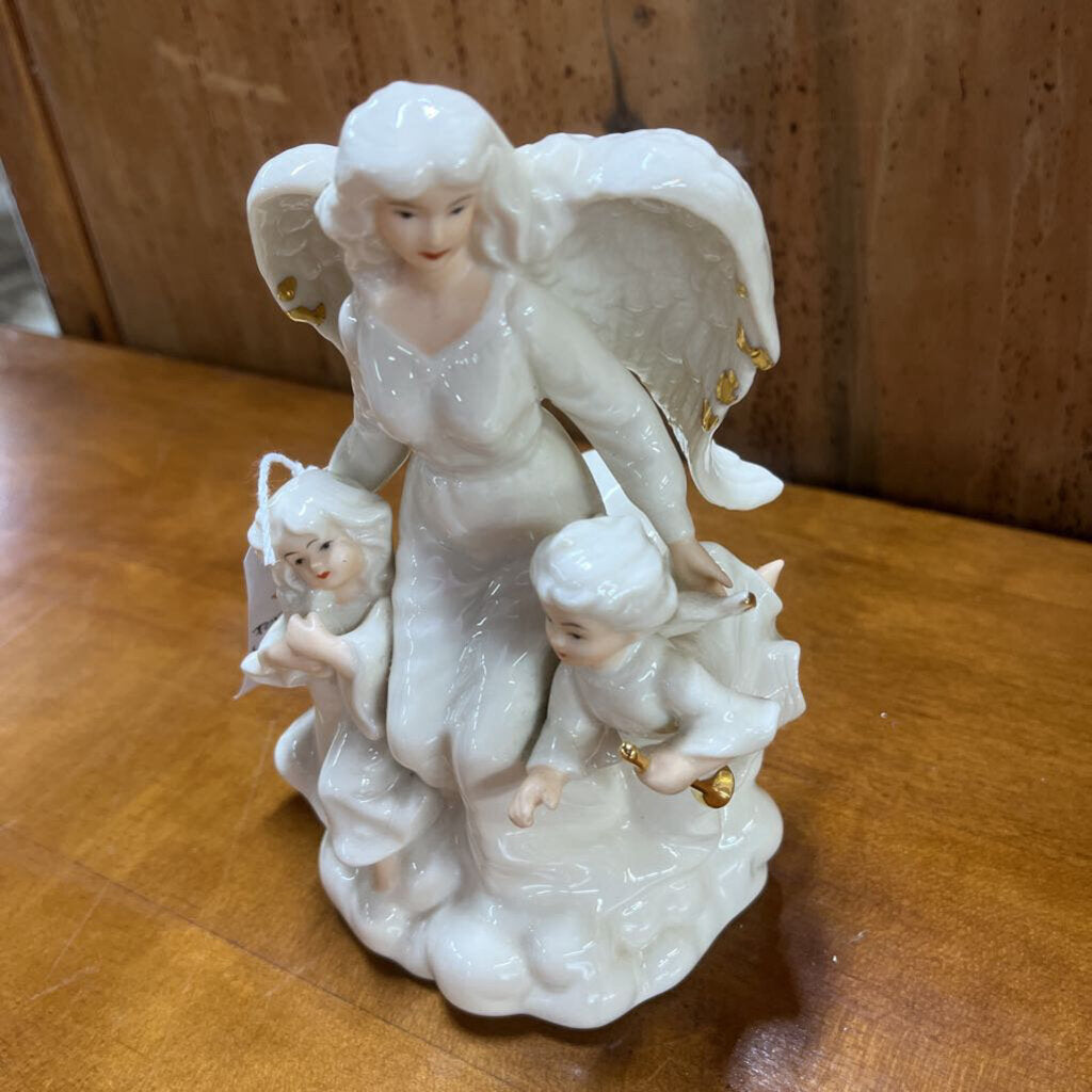 GUARDIAN ANGEL MUSIC BOX, PORCELAIN