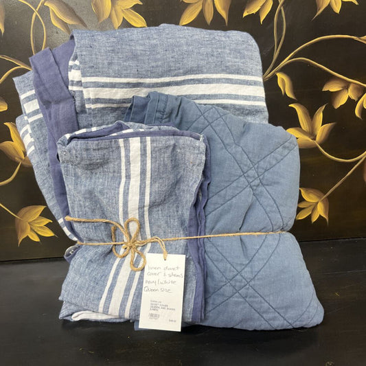 DUVET COVER (QUEEN) AND SHAMS (LINEN)