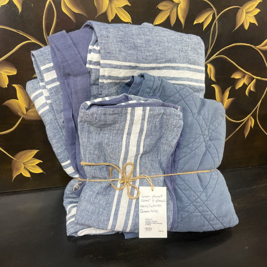 DUVET COVER (QUEEN) AND SHAMS (LINEN)