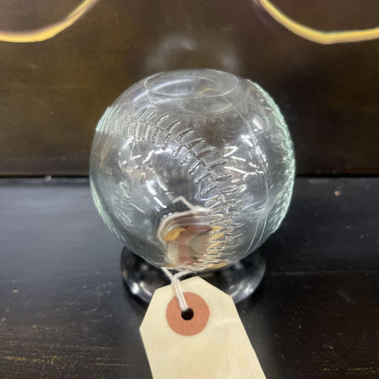 BASEBALL BANK, GLASS 1940'S