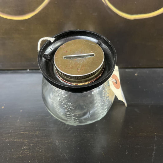 BASEBALL BANK, GLASS 1940'S