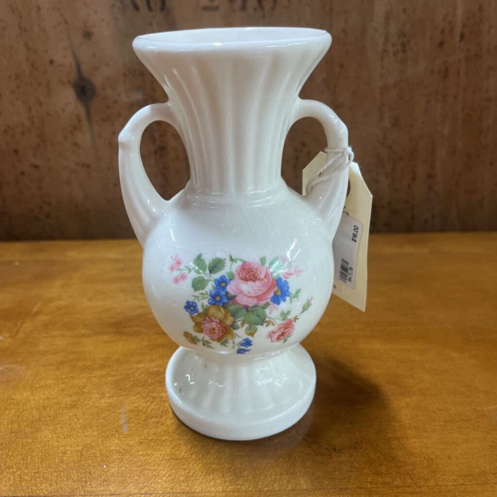 VASE, PASTEL ROSE, VTG 1940"S