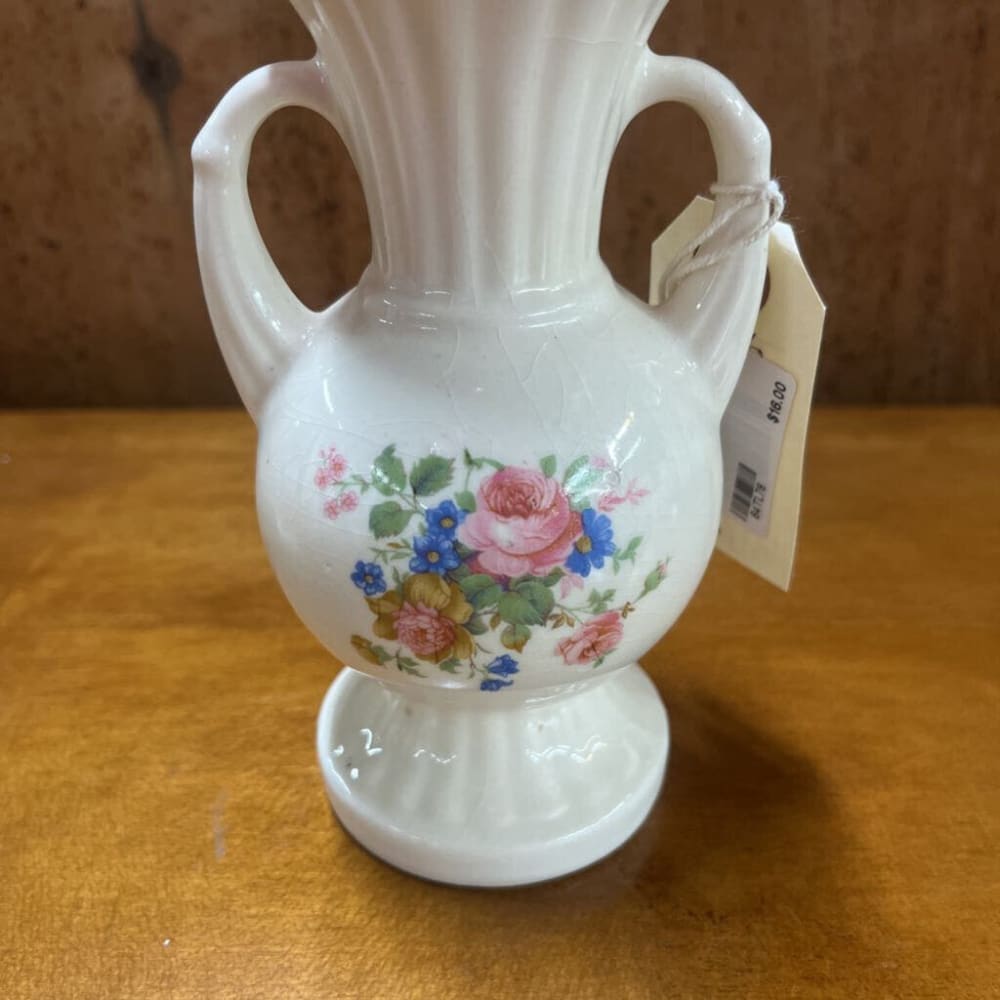 VASE, PASTEL ROSE, VTG 1940"S