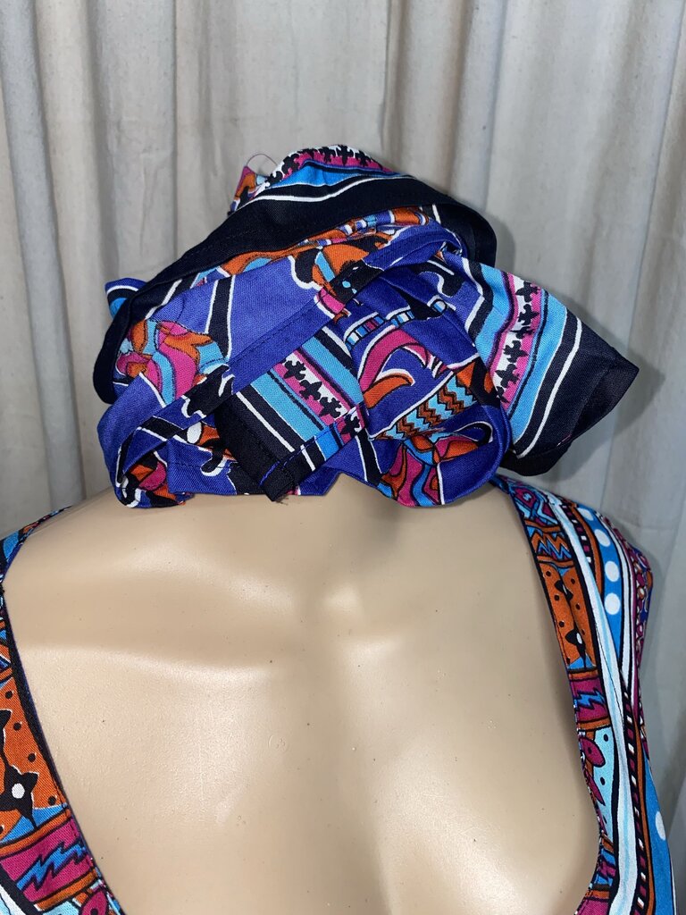 KAFTAN - BLUE TRIBAL DASHIKI PRINT