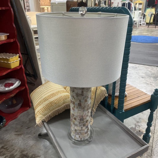 LAMP, SAFAVIEH TORTOISE SHELL W/SHADE