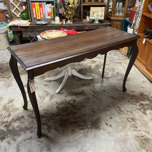 SOFA/FOYER TABLE, ANTIQUE, WALNUT, 18X48"