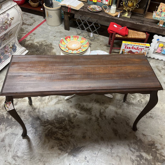 SOFA/FOYER TABLE, ANTIQUE, WALNUT, 18X48"